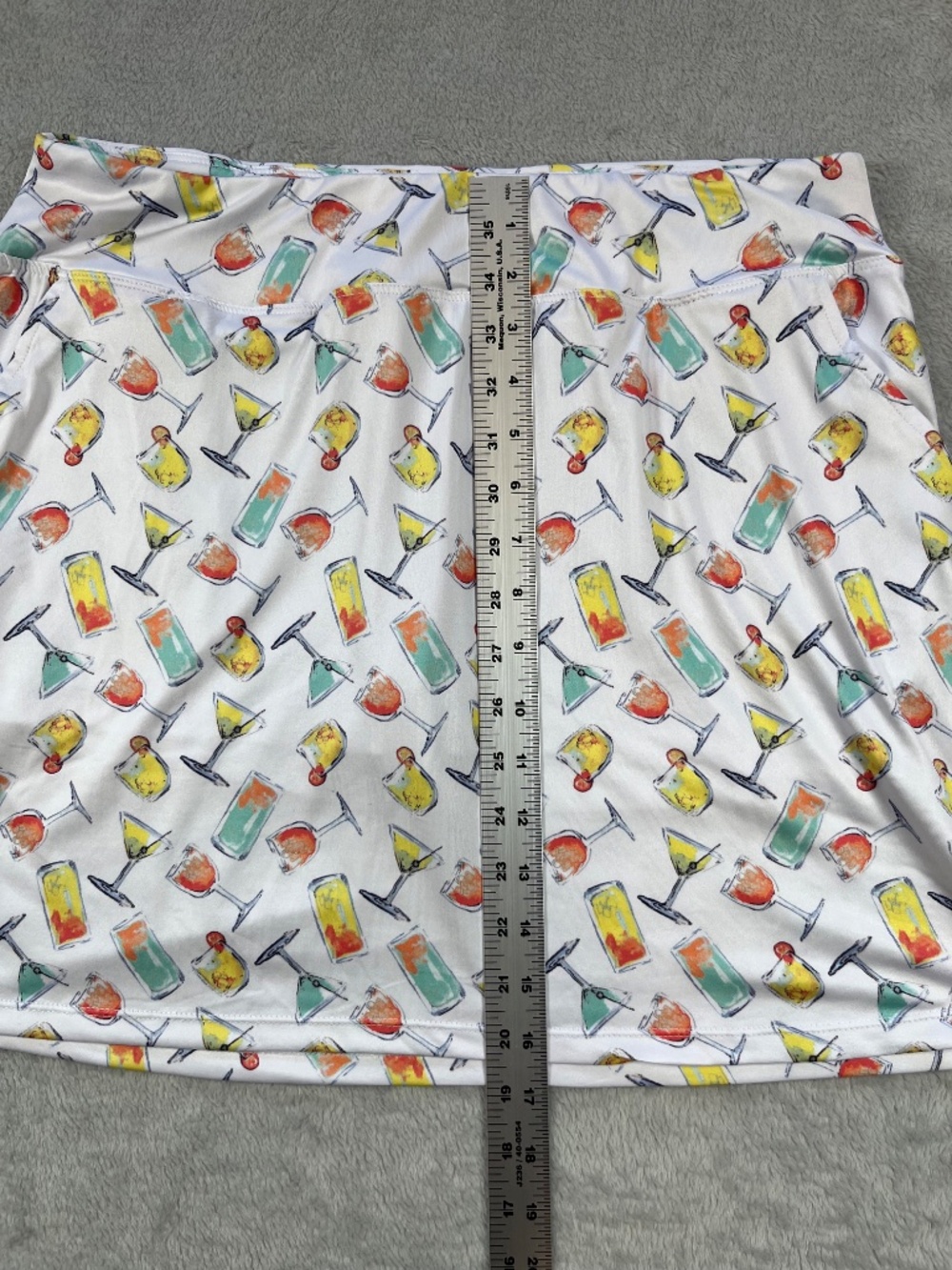 Emerald 18 Happy Hour Golf Skort Cocktail Martini Novelty Athletic Skirt sz M - Picture 5 of 10